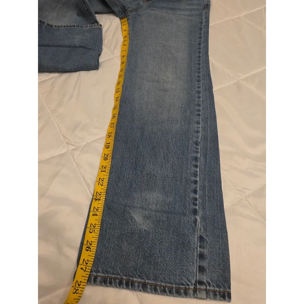 Old Navy Boys Loose Straight Leg Jeans Medium Wash Blue Sz 14 Regular Adjustable